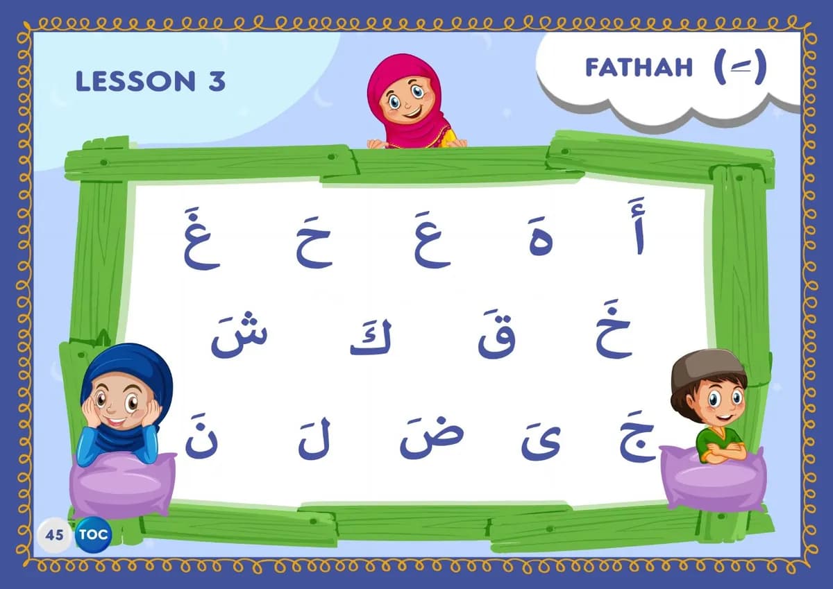 OQLS Qaida lesson 3: Short vowels (harakat)