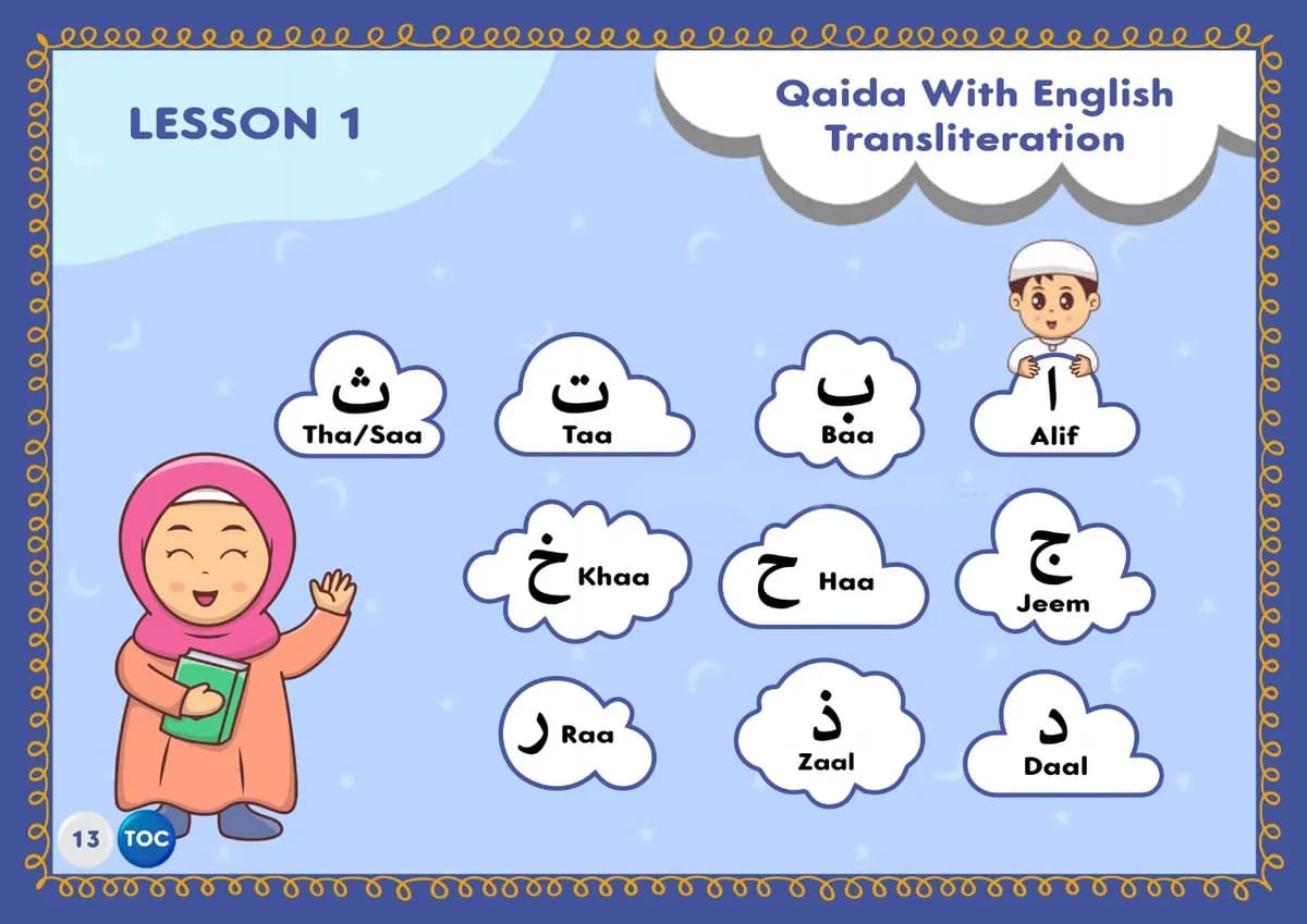 OQLS Qaida lesson 1: The Arabic letters
