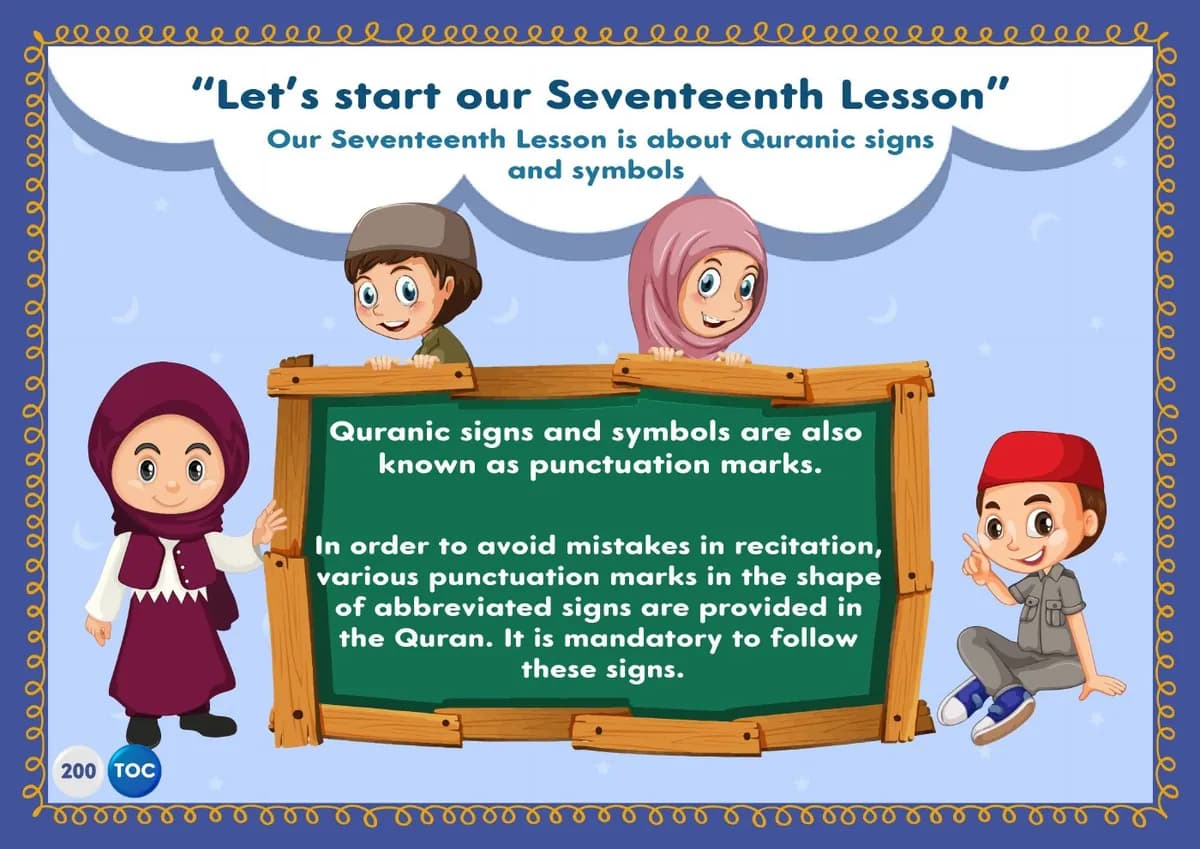 OQLS Qaida lesson 17: Quranic signs and symbols
