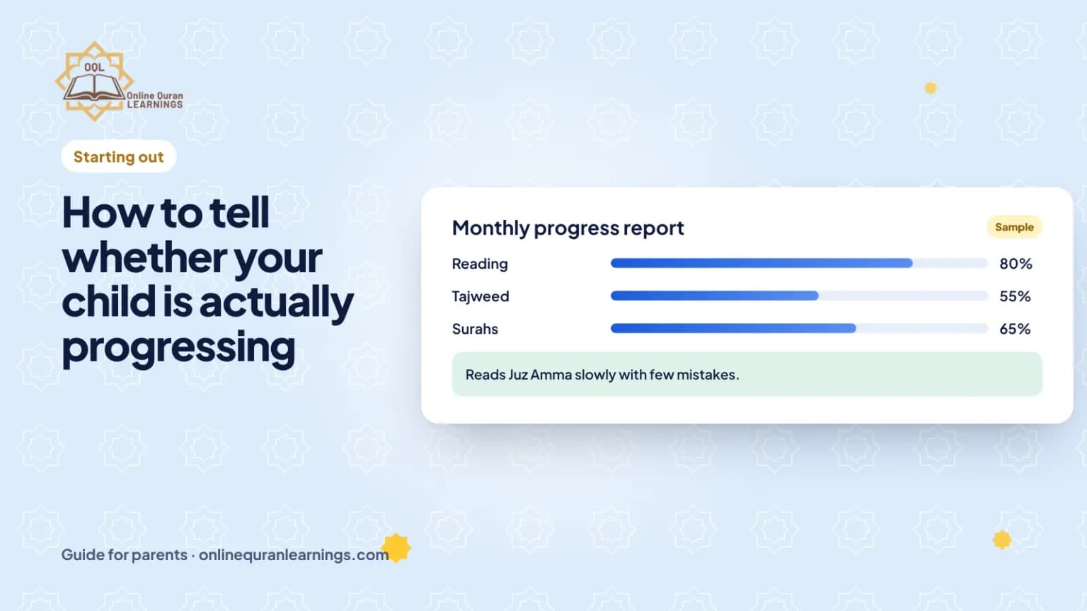 How to tell whether your child is actually progressing: a guide for parents from Online Quran Learnings