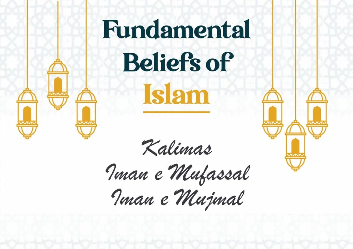 OQLS Kalimas book cover: Fundamental beliefs of Islam, Kalimas, Iman-e-Mufassal and Iman-e-Mujmal