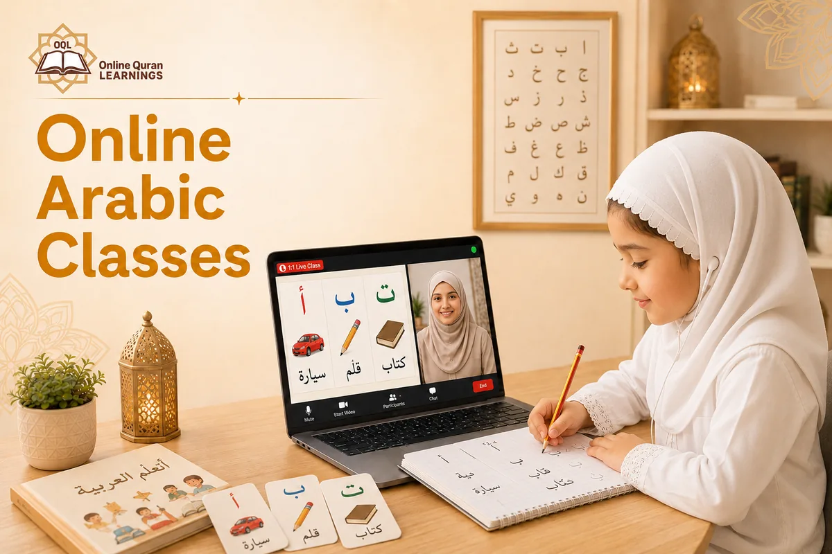 Young student taking one-to-one online Arabic classes